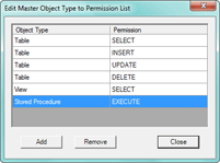 Adding object type and permission relationships